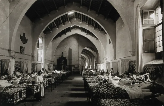 Framed Print : Hospital de la Santa Cruz, Barcelona: ward of San Joe Oriol, c1900. Creator: Unknown Framed Print : Hospital de la Santa Cruz, Barcelona: ward of San Joe Oriol, c1900. Creator: Unknown
