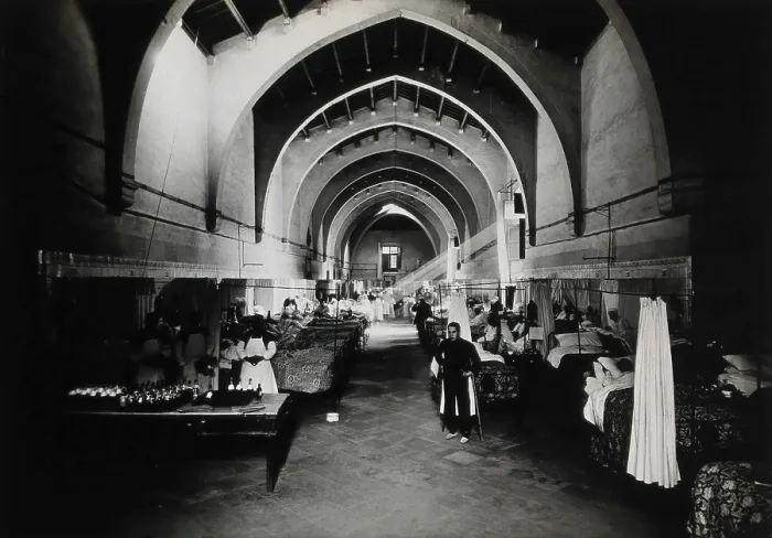 Framed Print : Hospital de la Santa Cruz, Barcelona: ward of San Pedro, 1900-1999. Creator: Unknown Framed Print : Hospital de la Santa Cruz, Barcelona: ward of San Pedro, 1900-1999. Creator: Unknown