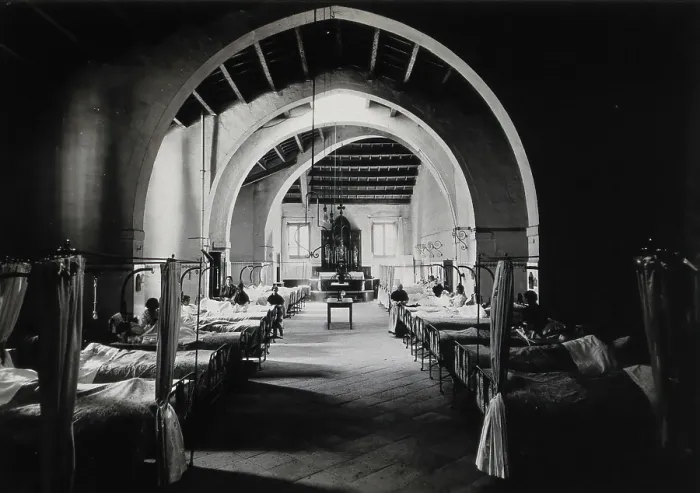 Framed Print : Hospital de la Santa Cruz, Barcelona: ward of St John the Baptist, c1900. Creator: Unknown Framed Print : Hospital de la Santa Cruz, Barcelona: ward of St John the Baptist, c1900. Creator: Unknown