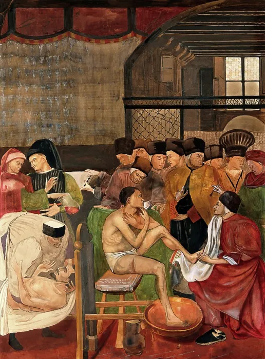 Framed Print : Hospital of Santa Maria della Scala, Siena: physicians and surgeons treating the sick, approx 1912. Creator: Unknown