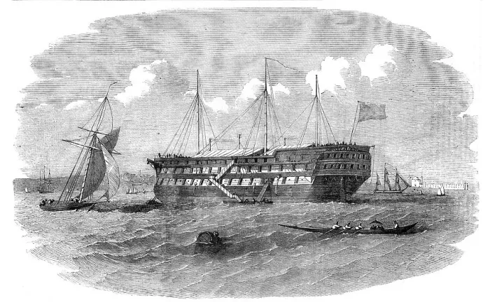 Framed Print : Hospital Ship near the Seraglio, at Constantinople, 1854. Creator: Unknown Framed Print : Hospital Ship near the Seraglio, at Constantinople, 1854. Creator: Unknown