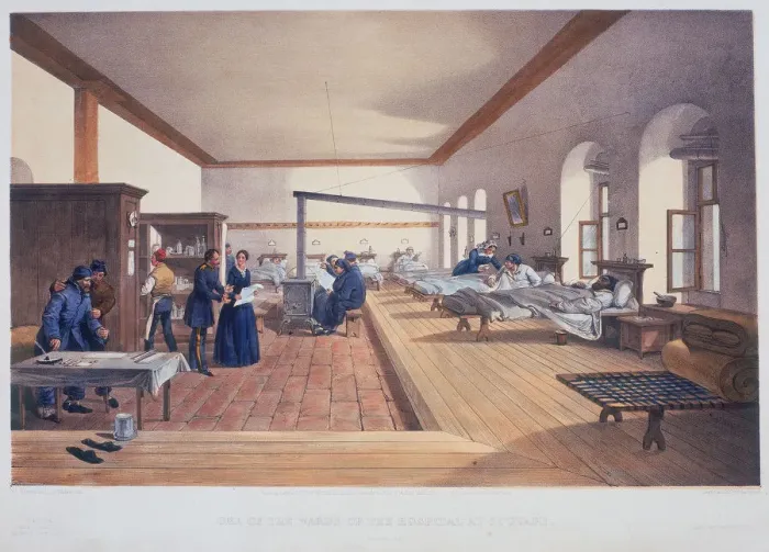 Framed Print : Hospital ward, Scutari, Turkey, 1856. Artist: E Walker Framed Print : Hospital ward, Scutari, Turkey, 1856. Artist: E Walker