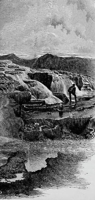 Framed Print : The Hot Springs near Gardiners River, 1883 Framed Print : The Hot Springs near Gardiners River, 1883