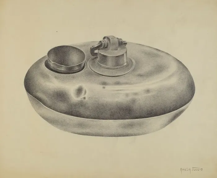 Framed Print : Hot Water Dish and Beaker, c. 1936. Creator: Amelia Tuccio Framed Print : Hot Water Dish and Beaker, c. 1936. Creator: Amelia Tuccio