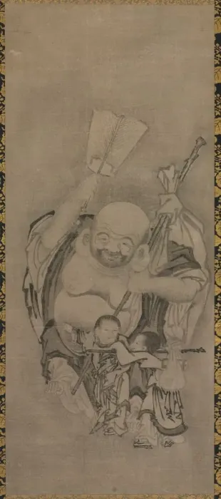Framed Print : Hotei with Daoist Immortals: Hotei, c. 1575-1600. Creator: Ky?seki Tomonobu (Japanese, 1653-1721) Framed Print : Hotei with Daoist Immortals: Hotei, c. 1575-1600. Creator: Ky?seki Tomonobu (Japanese, 1653-1721)