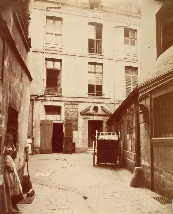 Framed Print : Hotel 17, Rue Geoffrey L'Angevin, Printed 1902 circa. Creator: Eugene Atget Framed Print : Hotel 17, Rue Geoffrey L'Angevin, Printed 1902 circa. Creator: Eugene Atget