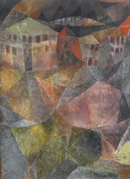 Framed Print : The Hotel, 1913. Creator: Klee, Paul (1879-1940) Framed Print : The Hotel, 1913. Creator: Klee, Paul (1879-1940)