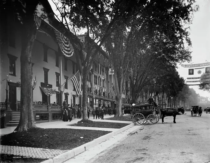 Framed Print : Hotel American, Saratoga, N.Y. 1904. Creator: Unknown Framed Print : Hotel American, Saratoga, N.Y. 1904. Creator: Unknown