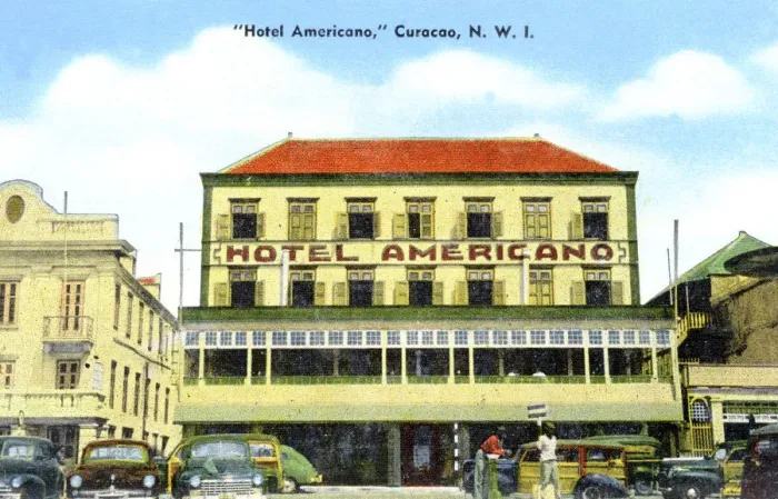 Framed Print : The Hotel Americano, Curacao, Netherlands Antilles, c1900s Framed Print : The Hotel Americano, Curacao, Netherlands Antilles, c1900s