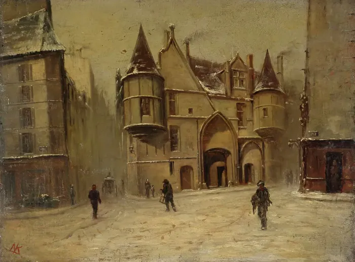 Framed Print : Hotel des archeveques de Sens around 1880, current Forney library, 4th arrondissement, c1875-1885. Creator: Unknown Framed Print : Hotel des archeveques de Sens around 1880, current Forney library, 4th arrondissement, c1875-1885. Creator: Unknown