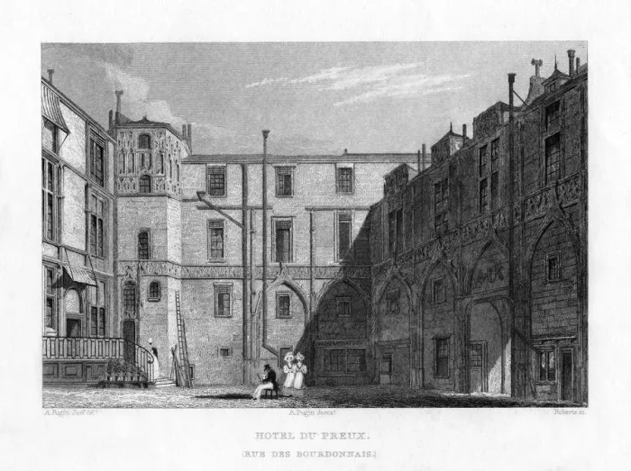 Framed Print : Hotel du Preux, Paris, c1830. Artist: Roberts Framed Print : Hotel du Preux, Paris, c1830. Artist: Roberts