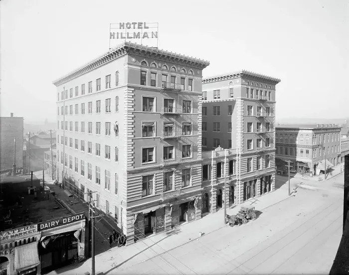 Framed Print : Hotel Hillman, Birmingham, Ala. c1906. Creator: Unknown Framed Print : Hotel Hillman, Birmingham, Ala. c1906. Creator: Unknown