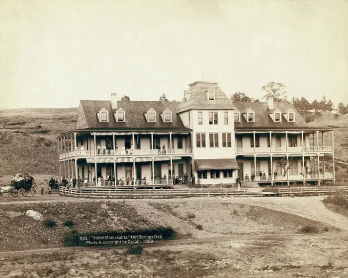 Framed Print : Hotel Minnekahta, Hot Springs, Dak, 1889. Creator: John C. H. Grabill Framed Print : Hotel Minnekahta, Hot Springs, Dak, 1889. Creator: John C. H. Grabill