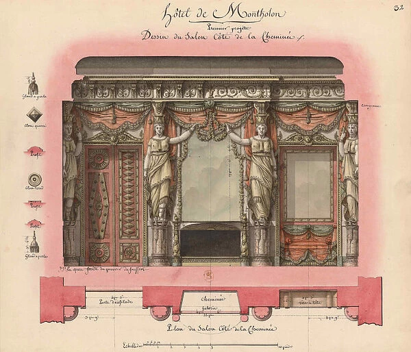 Hotel Montholon. Projet de salon, 1786. Creator: Lequeu, Jean-Jacques (1757-1826)
