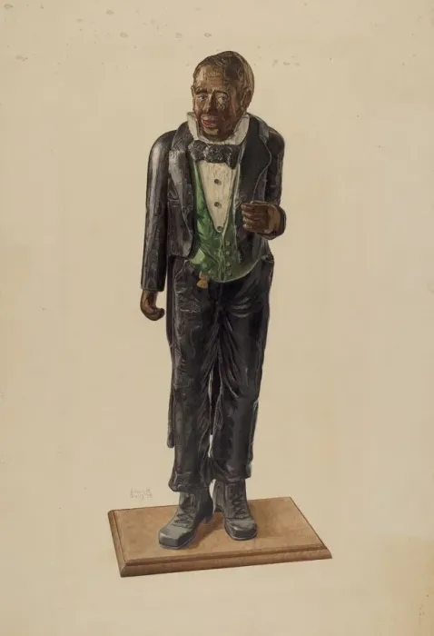 Framed Print : Hotel Porter Figure, 1939. Creator: Alvin M Gully Framed Print : Hotel Porter Figure, 1939. Creator: Alvin M Gully