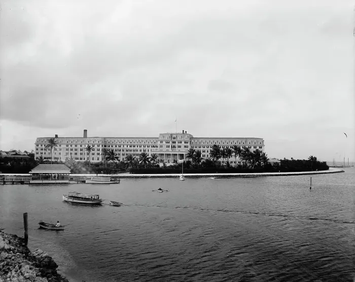 Framed Print : Hotel Royal Palm from the bay, Miami, Fla. between 1880 and 1901. Creator: Unknown Framed Print : Hotel Royal Palm from the bay, Miami, Fla. between 1880 and 1901. Creator: Unknown