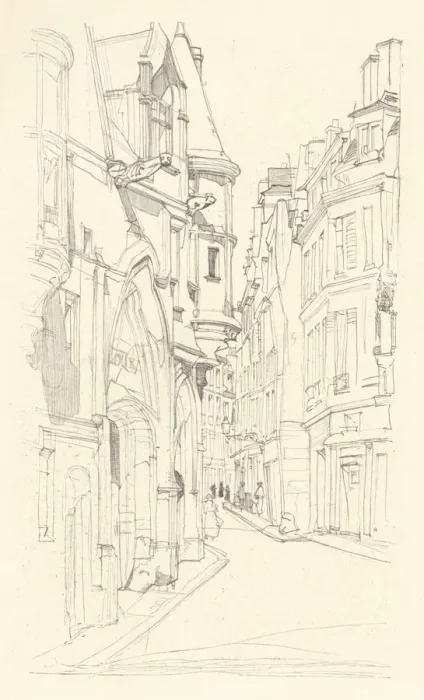 Framed Print : Hotel de Sens, 1915. Artist: David Young Cameron Framed Print : Hotel de Sens, 1915. Artist: David Young Cameron
