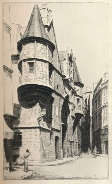 Framed Print : Hotel de Sens, 1915. Artist: Otto J Schneider Framed Print : Hotel de Sens, 1915. Artist: Otto J Schneider