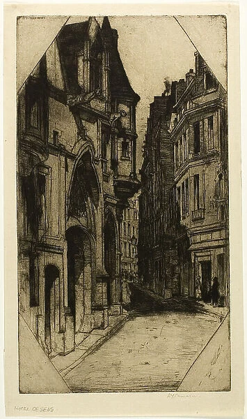Hôtel de Sens, plate three from the Paris Set, 1904. Creator: David Young Cameron