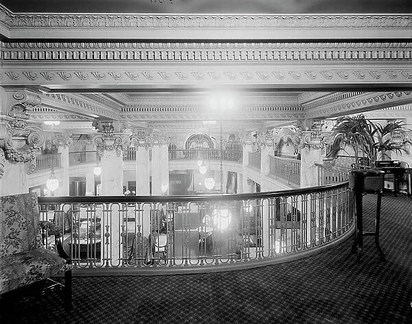 Hotel Utica, a mezzanine view, Utica, N.Y. between 1905 and 1915. Creator: Unknown
