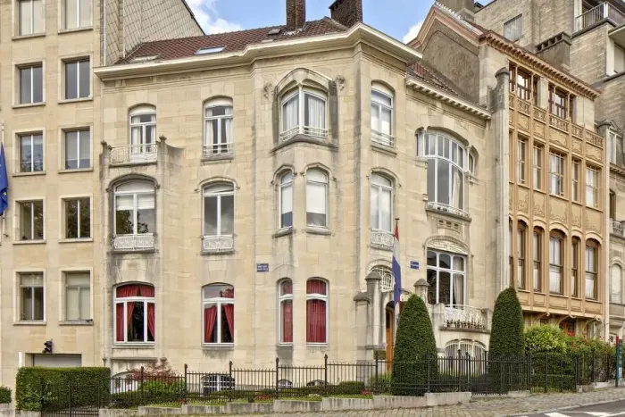 Framed Print : Hotel van Eetvelde, 2 Av. Palmerston, Brussels, Belgium, (1898), c2014-c2017. Artist Framed Print : Hotel van Eetvelde, 2 Av. Palmerston, Brussels, Belgium, (1898), c2014-c2017. Artist