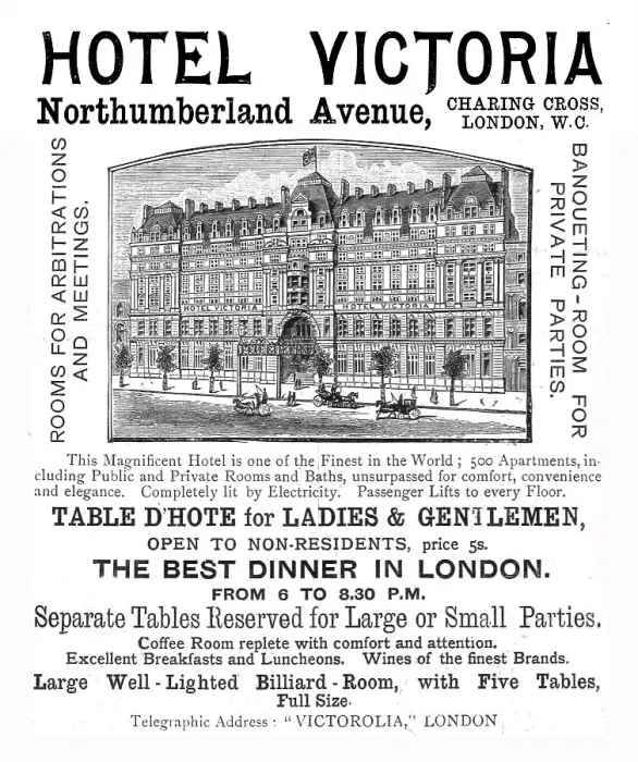 Framed Print : Hotel Victoria, Northumberland Avenue, 1891. Creator: Unknown