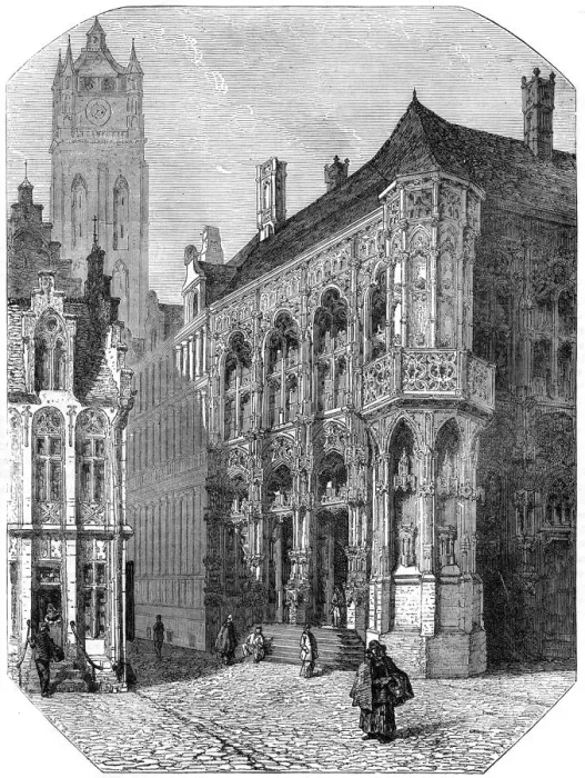 Framed Print : The Hotel de Ville, Ghent, 19th century Framed Print : The Hotel de Ville, Ghent, 19th century