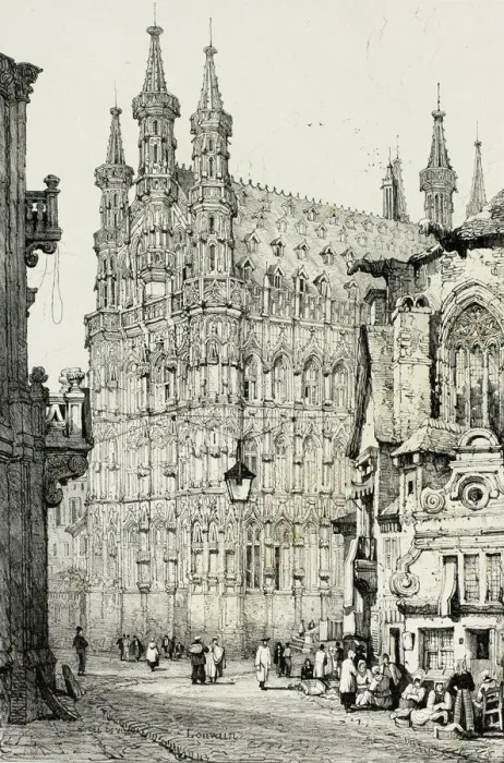 Framed Print : Hotel de Ville, Louvain, 1833. Creator: Samuel Prout Framed Print : Hotel de Ville, Louvain, 1833. Creator: Samuel Prout