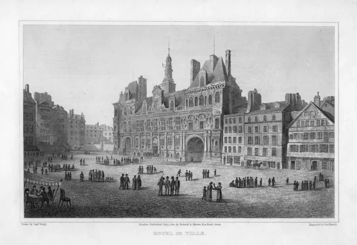 Framed Print : Hotel de Ville, Paris, France, 1820. Artist: C Heath Framed Print : Hotel de Ville, Paris, France, 1820. Artist: C Heath