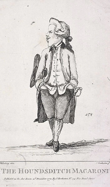 The Houndsditch Macaroni, 1772. Artist: James Bretherton