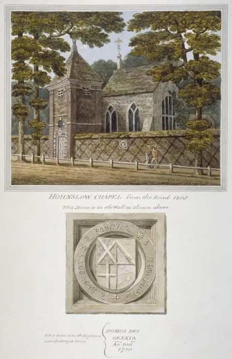 Framed Print : Hounslow Chapel, High Street, Hounslow, Middlesex, 1805 Framed Print : Hounslow Chapel, High Street, Hounslow, Middlesex, 1805