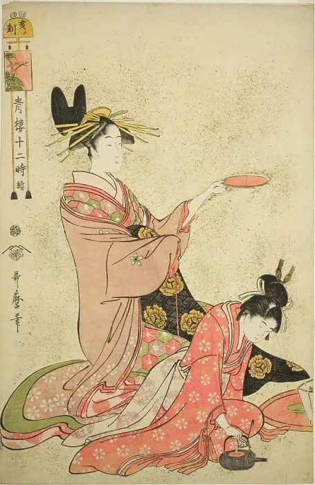 Framed Print : Hour of the Boar (I no koku), from the series Twelve Hours in Yoshiwara (Seiro... Japan, c. 1794. Creator: Kitagawa Utamaro. Hour of the Boar (I no koku), from the series Twelve Hours in Yoshiwara (Seiro... Japan, c. 1794) Framed Print : Hour of the Boar (I no koku), from the series Twelve Hours in Yoshiwara (Seiro... Japan, c. 1794. Creator: Kitagawa Utamaro. Hour of the Boar (I no koku), from the series Twelve Hours in Yoshiwara (Seiro... Japan, c. 1794)