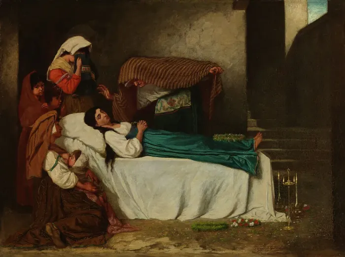 Framed Print : Hour of Tears, 1870. Creator: Severin Falkman Framed Print : Hour of Tears, 1870. Creator: Severin Falkman