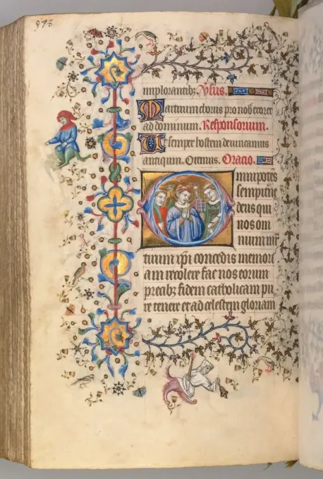 Framed Print : Hours of Charles the Noble, King of Navarre (1361-1425), fol. 283v, Martyrs: Unidentified Saint Framed Print : Hours of Charles the Noble, King of Navarre (1361-1425), fol. 283v, Martyrs: Unidentified Saint