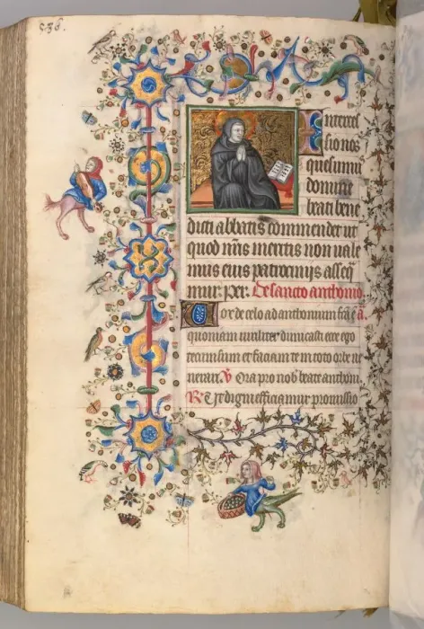 Framed Print : Hours of Charles the Noble, King of Navarre (1361-1425), fol. 287vr, St. Benoit, c Framed Print : Hours of Charles the Noble, King of Navarre (1361-1425), fol. 287vr, St. Benoit, c