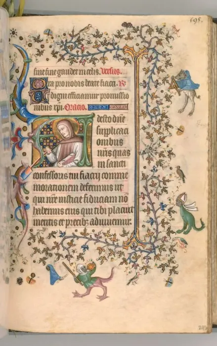 Framed Print : Hours of Charles the Noble, King of Navarre (1361-1425), fol. 292r, St. Fiacre, c Framed Print : Hours of Charles the Noble, King of Navarre (1361-1425), fol. 292r, St. Fiacre, c