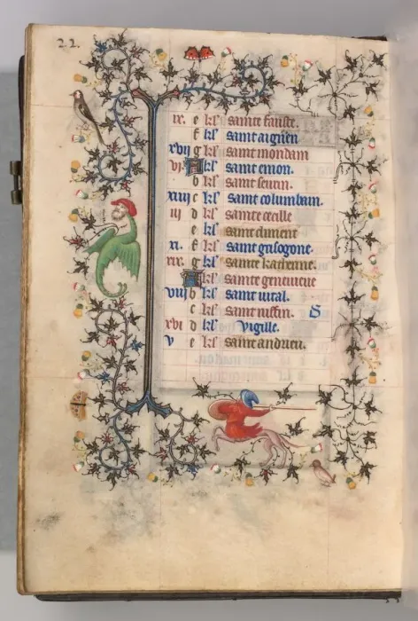 Framed Print : Hours of Charles the Noble, King of Navarre (1361-1425): fol. 11v, November, c. 1405 Framed Print : Hours of Charles the Noble, King of Navarre (1361-1425): fol. 11v, November, c. 1405