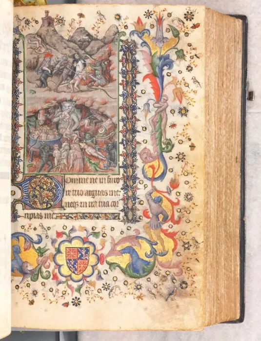 Framed Print : Hours of Charles the Noble, King of Navarre (1361-1425): fol. 106r, Last Judgment, c Framed Print : Hours of Charles the Noble, King of Navarre (1361-1425): fol. 106r, Last Judgment, c