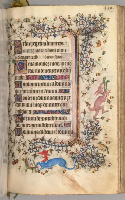 Framed Print : Hours of Charles the Noble, King of Navarre (1361-1425): fol. 204r, Text, c. 1405 Framed Print : Hours of Charles the Noble, King of Navarre (1361-1425): fol. 204r, Text, c. 1405