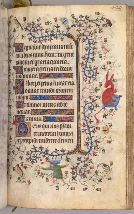 Framed Print : Hours of Charles the Noble, King of Navarre (1361-1425): fol. 209r, Text, c. 1405 Framed Print : Hours of Charles the Noble, King of Navarre (1361-1425): fol. 209r, Text, c. 1405