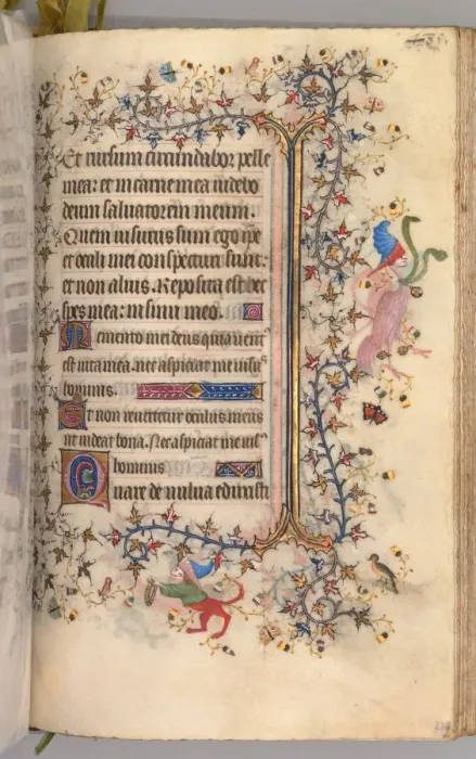 Framed Print : Hours of Charles the Noble, King of Navarre (1361-1425): fol. 237r, Text, c. 1405 Framed Print : Hours of Charles the Noble, King of Navarre (1361-1425): fol. 237r, Text, c. 1405