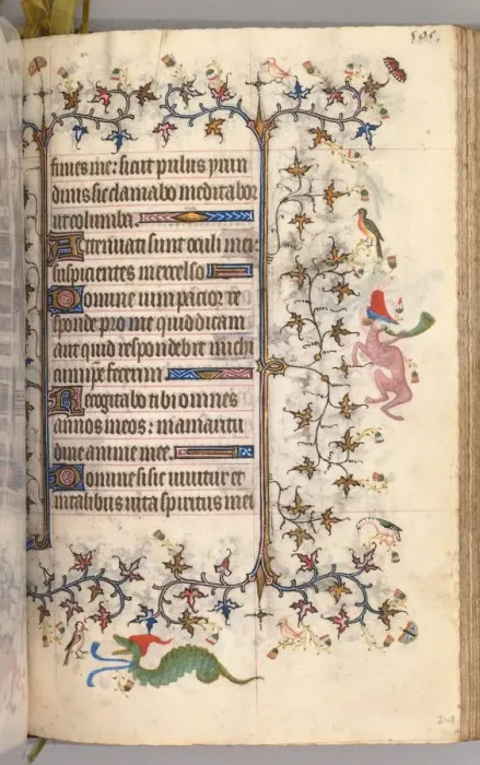 Framed Print : Hours of Charles the Noble, King of Navarre (1361-1425): fol. 247r, Text, c. 1405 Framed Print : Hours of Charles the Noble, King of Navarre (1361-1425): fol. 247r, Text, c. 1405