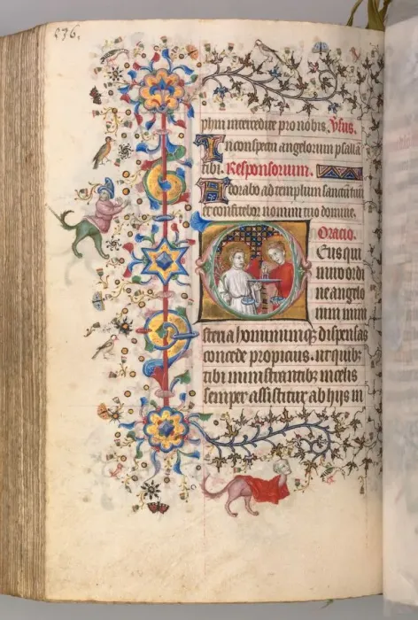 Framed Print : Hours of Charles the Noble, King of Navarre (1361-1425): fol. 262v, Text, c. 1405 Framed Print : Hours of Charles the Noble, King of Navarre (1361-1425): fol. 262v, Text, c. 1405