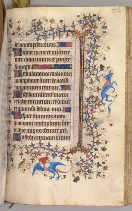 Framed Print : Hours of Charles the Noble, King of Navarre (1361-1425): fol. 222r, Text, c. 1405 Framed Print : Hours of Charles the Noble, King of Navarre (1361-1425): fol. 222r, Text, c. 1405