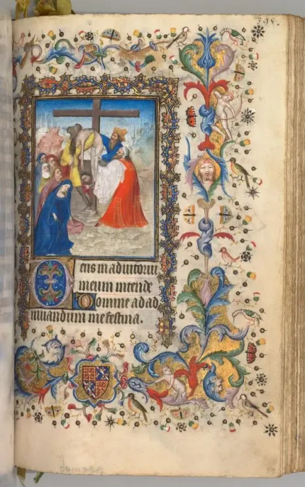 Framed Print : Hours of Charles the Noble, King of Navarre (1361-1425): fol. 192r, Descent from the Cross, c Framed Print : Hours of Charles the Noble, King of Navarre (1361-1425): fol. 192r, Descent from the Cross, c
