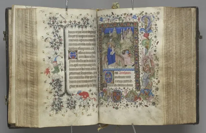 Framed Print : Hours of Charles the Noble, King of Navarre (1361-1425): fol. 87v, Text, c. 1405. Creator Framed Print : Hours of Charles the Noble, King of Navarre (1361-1425): fol. 87v, Text, c. 1405. Creator