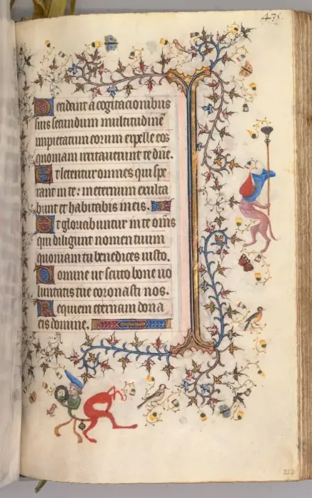 Framed Print : Hours of Charles the Noble, King of Navarre (1361-1425): fol. 212r, Text, c. 1405 Framed Print : Hours of Charles the Noble, King of Navarre (1361-1425): fol. 212r, Text, c. 1405