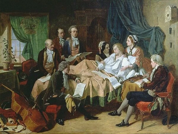 The Last Hours of Mozart, 1860s. Creator: O Neil, Henry Nelson, (after) (1817-1880)