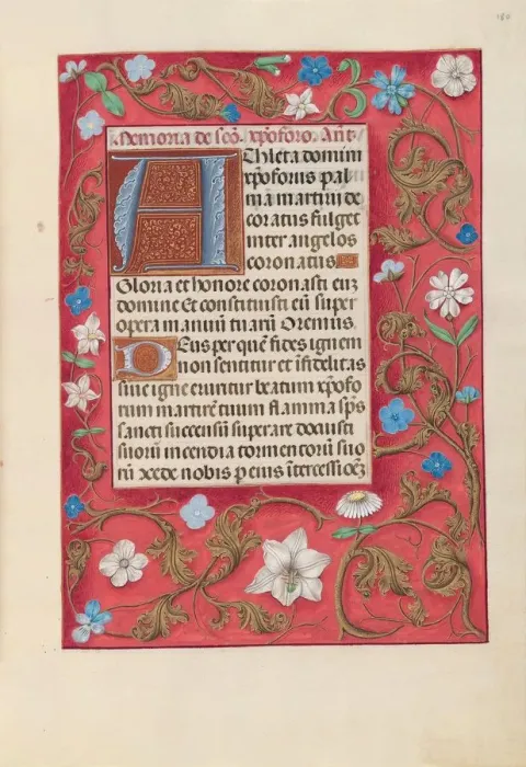 Framed Print : Hours of Queen Isabella the Catholic, Queen of Spain: Fol. 180r, c. 1500. Creator
