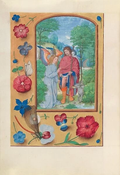 Hours of Queen Isabella the Catholic, Queen of Spain: Fol. 181v, St. Roch, c. 1500